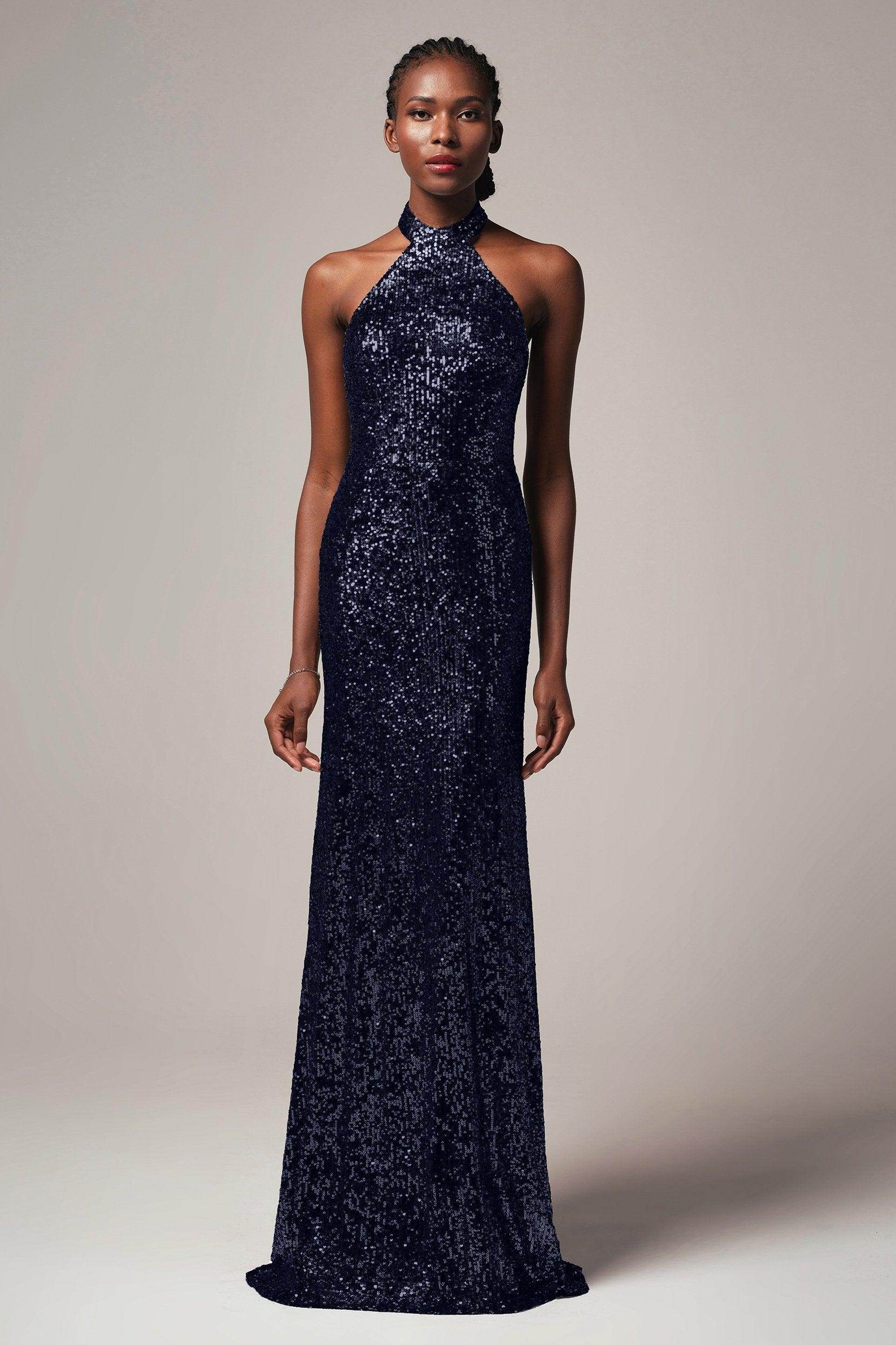 Sheath-Column Floor Length Sequined Dress CB0401 - COCOMELODY